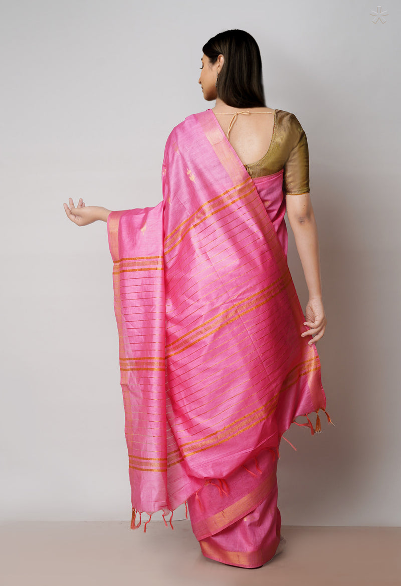 Light Pink  Chanderi Sico Saree-UNM71643