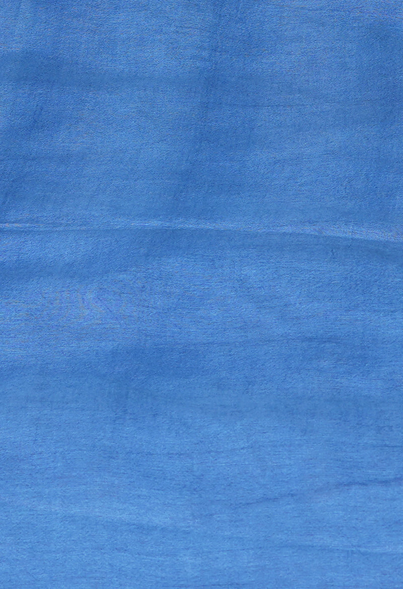 Blue  Chanderi Sico Saree-UNM71649