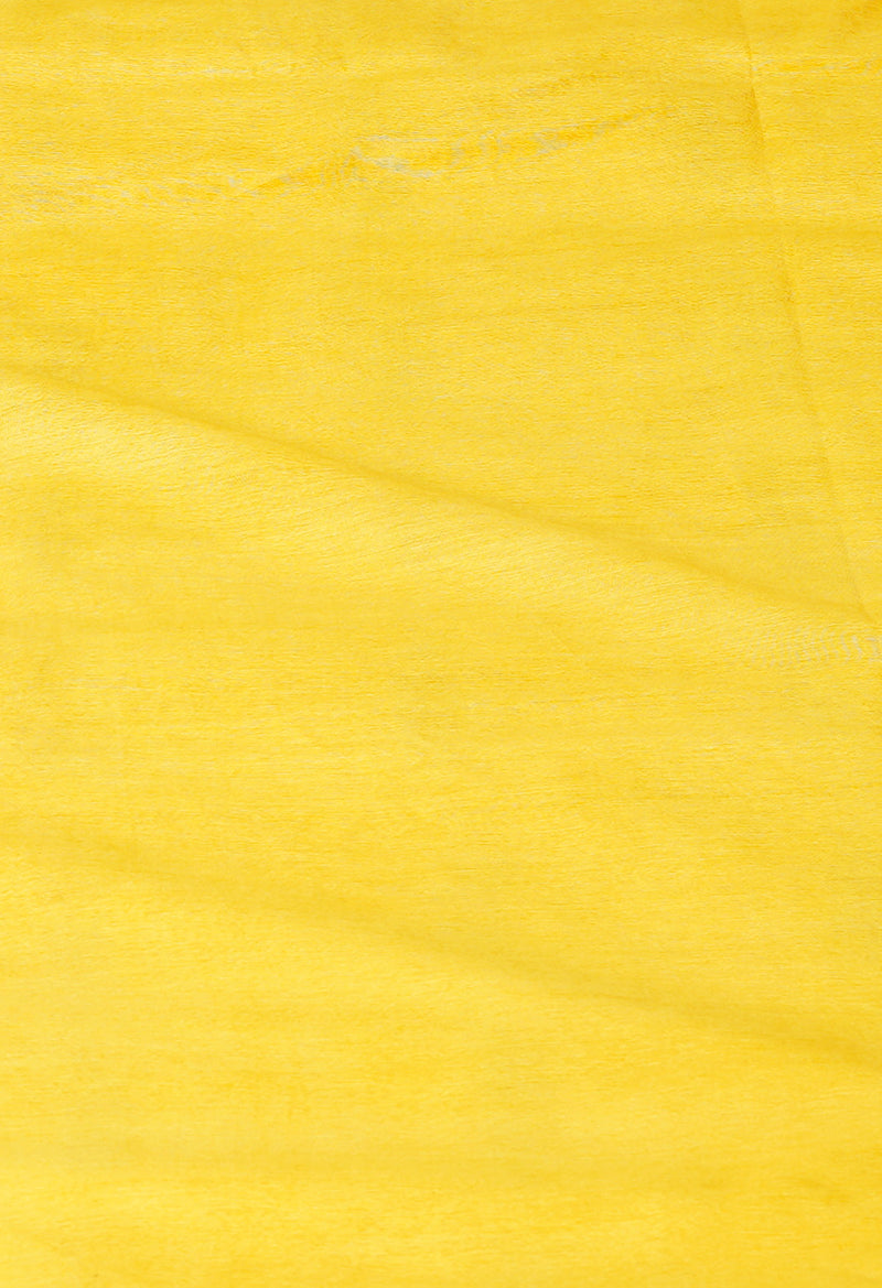 Yellow  Chanderi Sico Saree-UNM71650