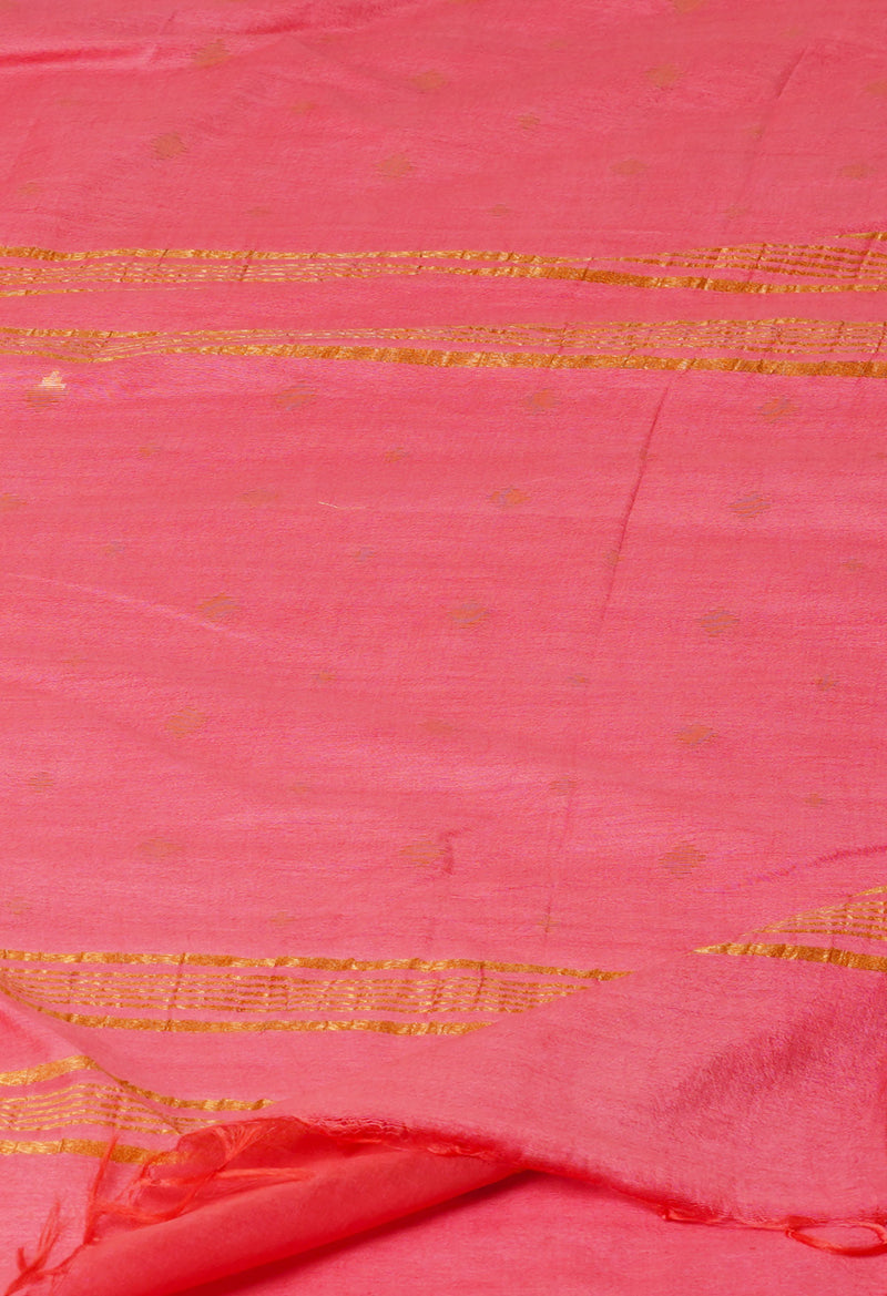 Pink  Chanderi Sico Saree-UNM71653