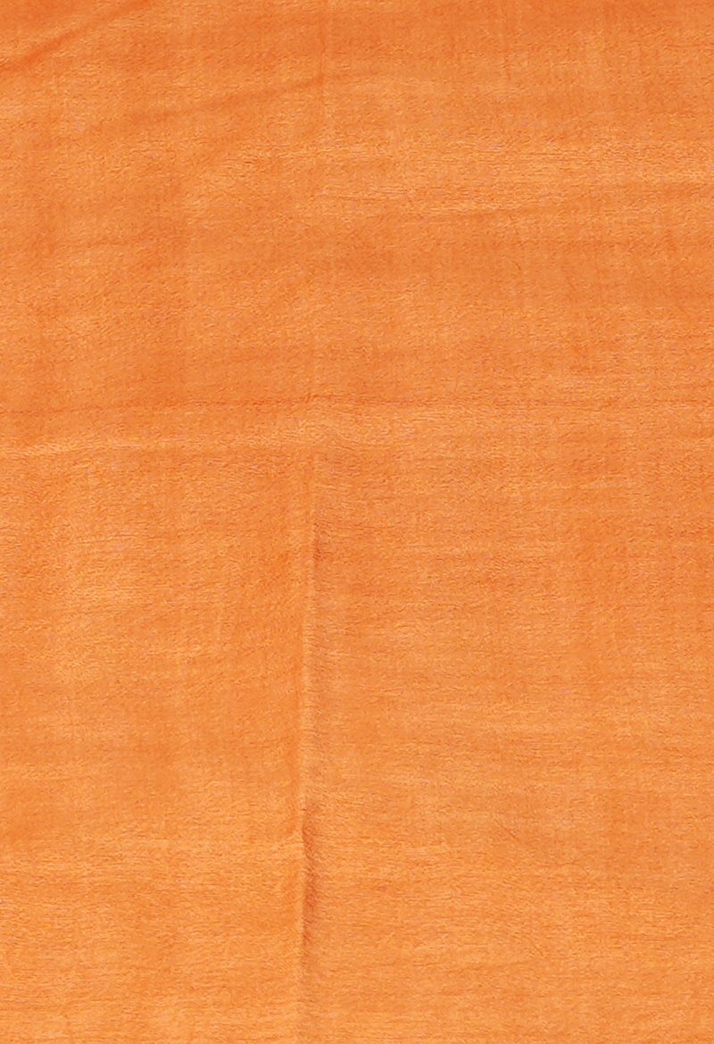 Peach Orange  Chanderi Sico Saree-UNM71654