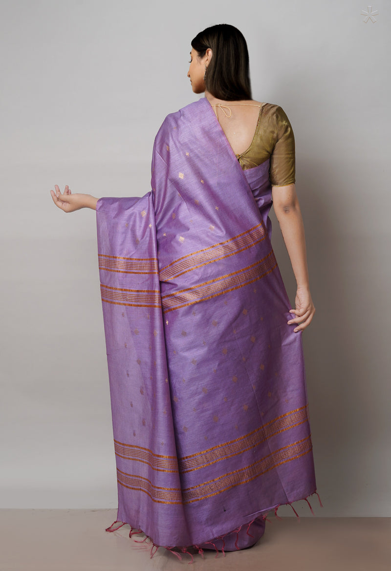 Purple  Chanderi Sico Saree-UNM71656