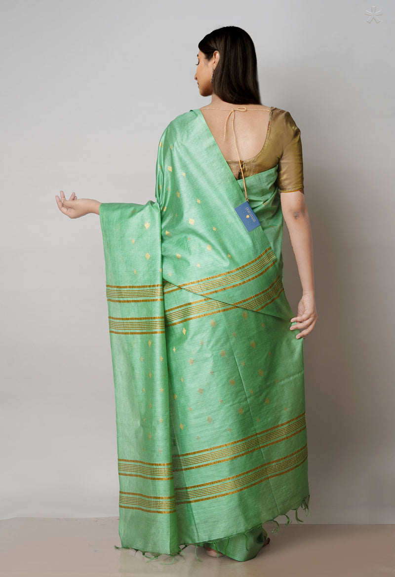 Green  Chanderi Sico Saree-UNM71661