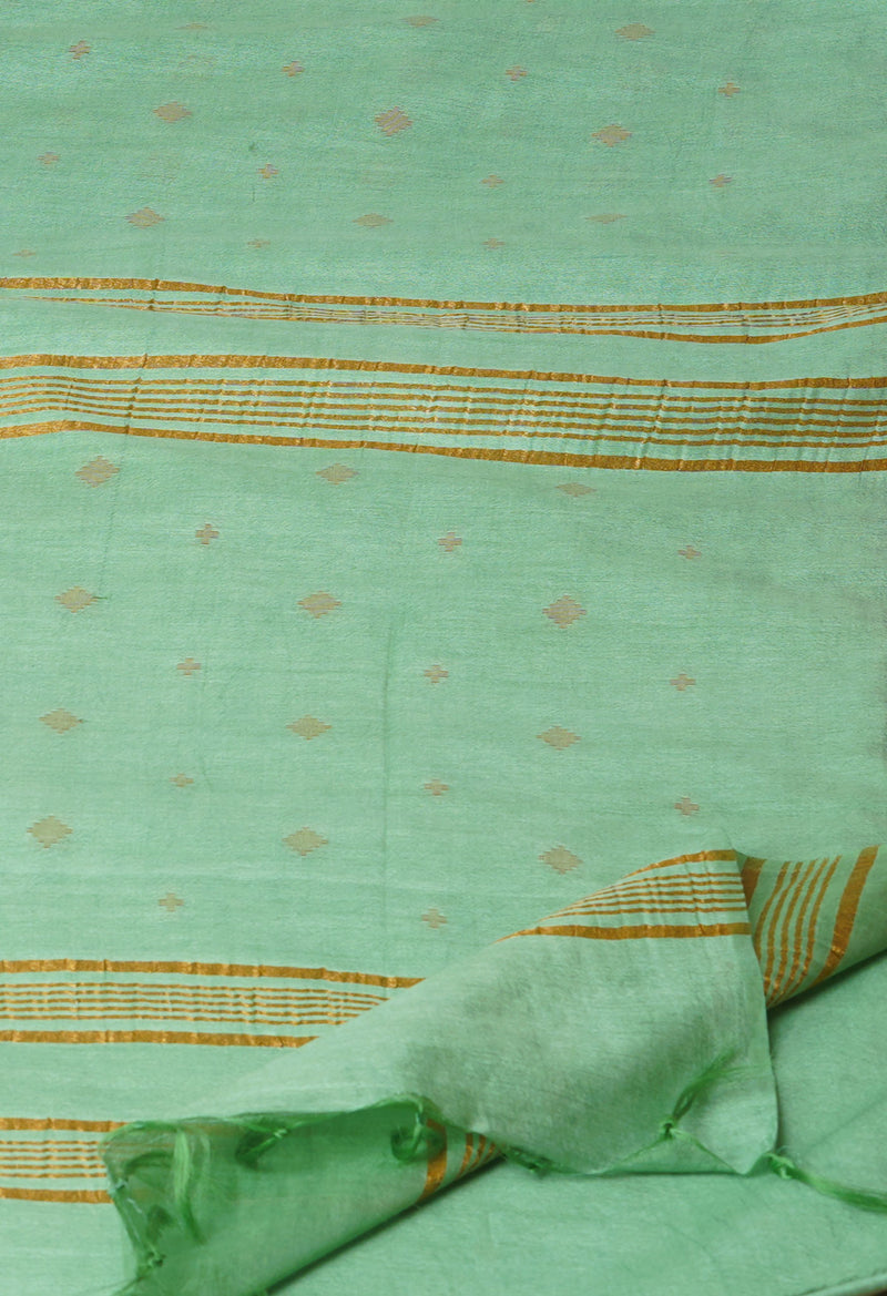 Green  Chanderi Sico Saree-UNM71661