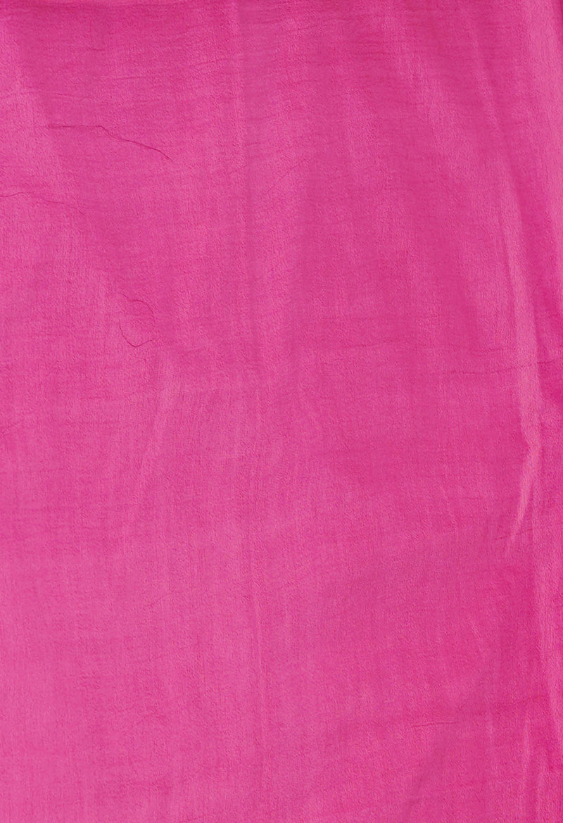 Dark Pink  Chanderi Sico Saree-UNM71666