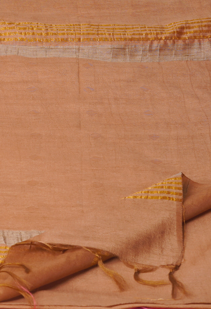 Brown  Chanderi Sico Saree-UNM71667