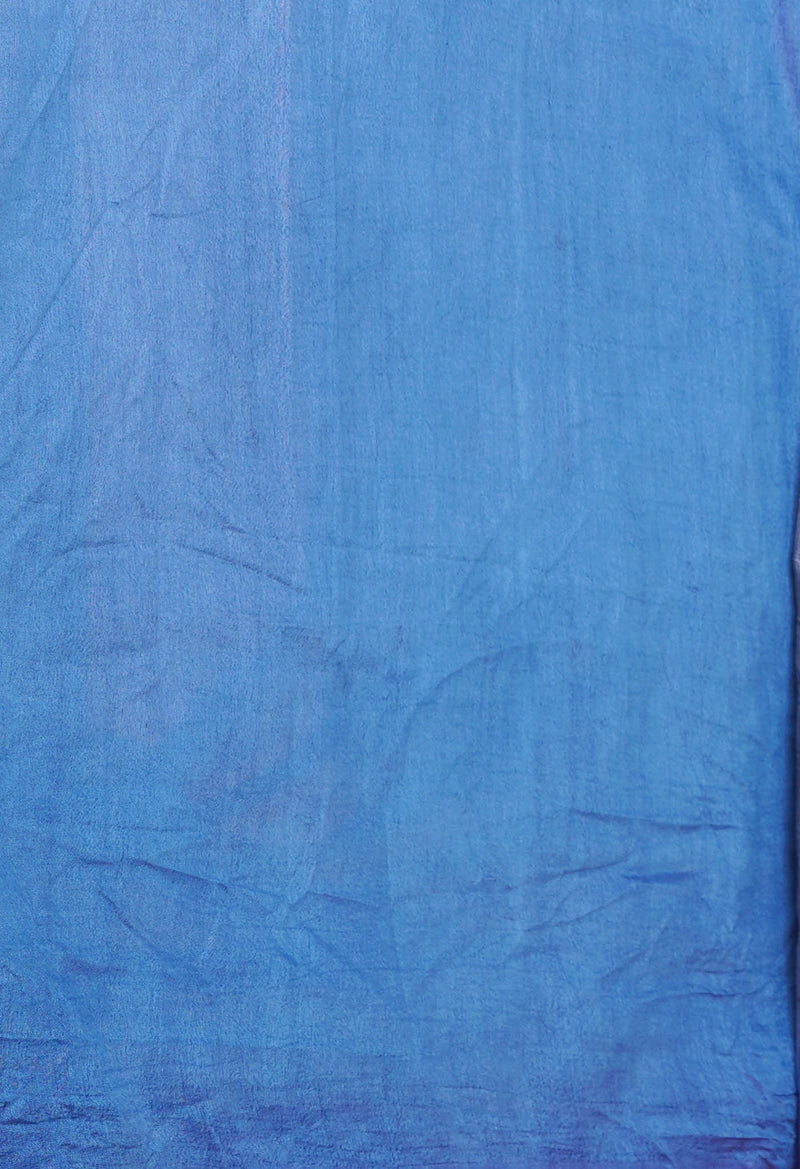 Blue  Chanderi Sico Saree-UNM71670