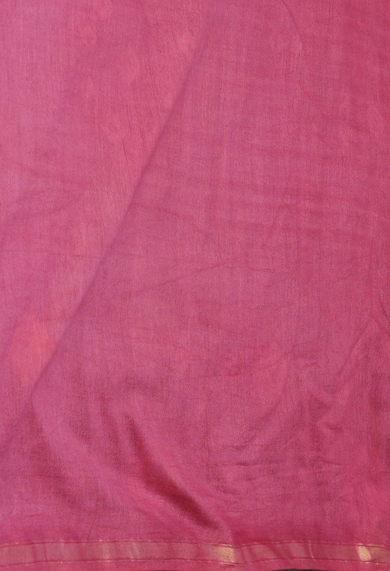 Dark Green  Batik Printed Chanderi Sico Saree-UNM71678