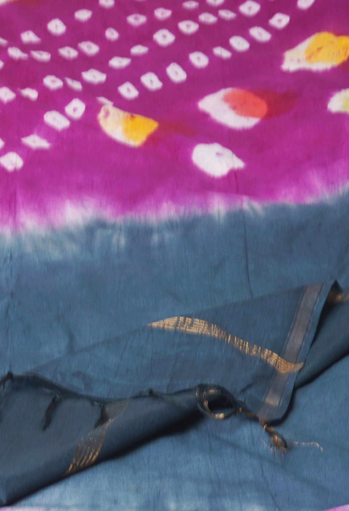 Purple  Batik Printed Chanderi Sico Saree-UNM71679