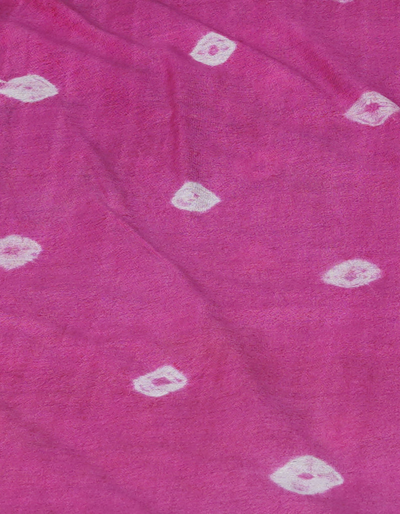 Navy Blue Batik Printed Chanderi Sico Saree-UNM71689