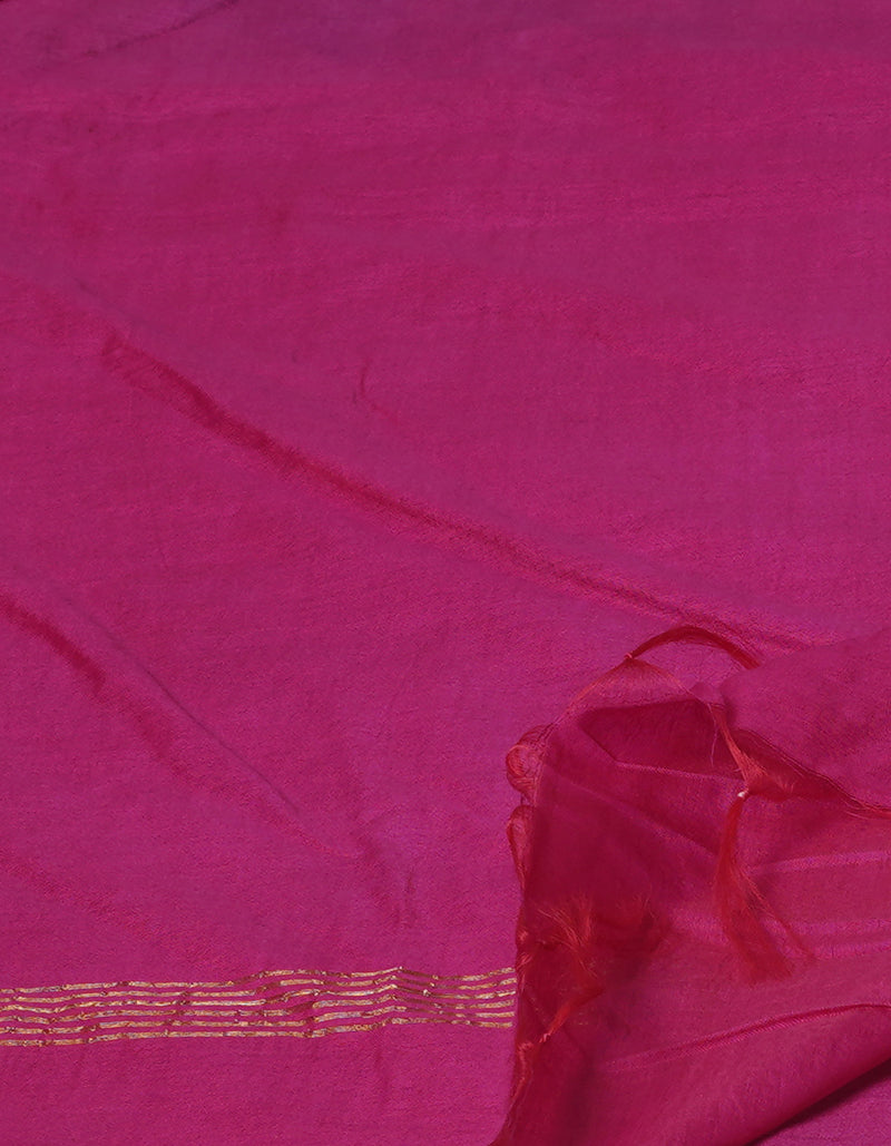 Black  Batik Printed Chanderi Sico Saree-UNM71709